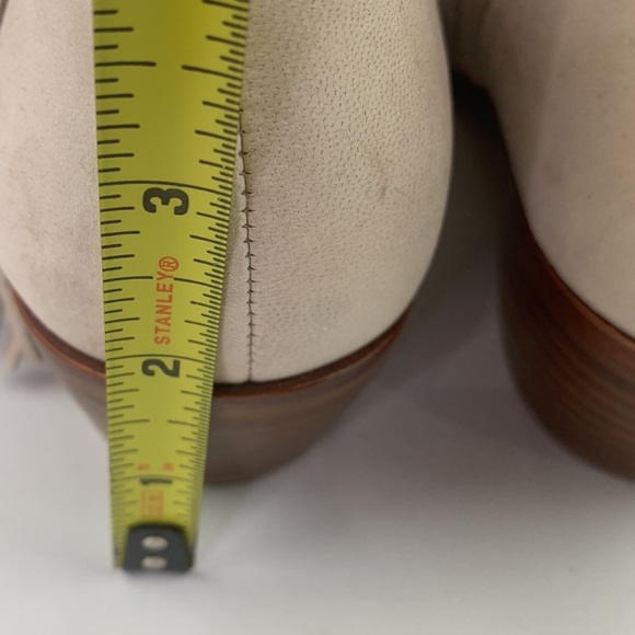 Sam Edelman Paige Fringe Leather Bone Low  Western Booties Size 7 ½ - Picture 7 of 12